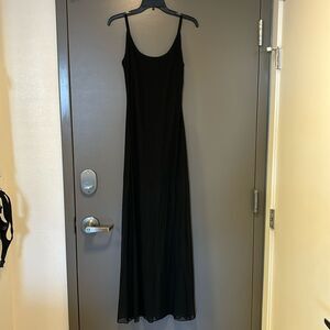 TADASHI mini dress with black mesh maxi